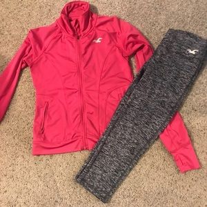 Hollister bundle sport leggings & jacket small